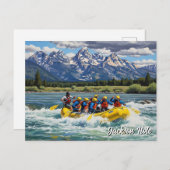 Rafting in Jackson Hole Wyoming Postkarte (Vorne/Hinten)