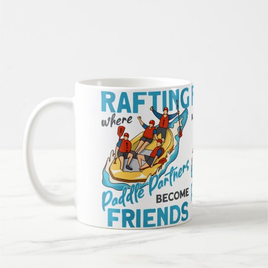 Rafting Paddle Partners Watersports Raft Sport Riv Kaffeetasse (Links)