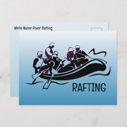 Rafting Postkarte (Vorne/Hinten)