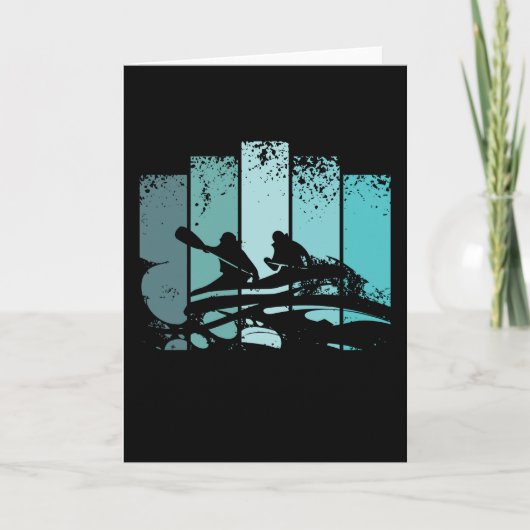 Rafting Retro Karte (Vorderseite)