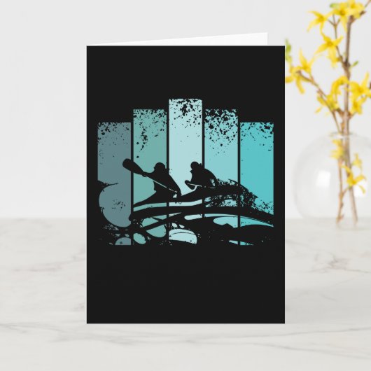 Rafting Retro Karte (Gelbe Blume)