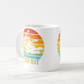Rafting River Rat Whitewater Rafting Vintage Graph Kaffeetasse (Vorderseite Links)