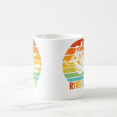 Rafting River Rat Whitewater Rafting Vintage Graph Kaffeetasse (Mittel)