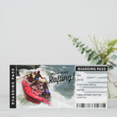 Rafting River Trip Geschenkgutschein Boarding Pass (Stehend Vorderseite)