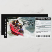 Rafting River Trip Geschenkgutschein Boarding Pass (Vorne/Hinten)