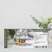 Rafting River Trip Geschenkgutschein Boarding Pass (Stehend Vorderseite)