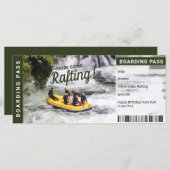 Rafting River Trip Geschenkgutschein Boarding Pass (Vorne/Hinten)