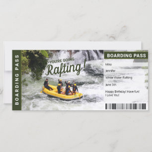 Rafting River Trip Geschenkgutschein Boarding Pass