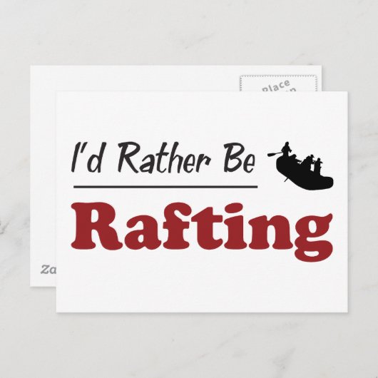 Rafting statt Rafting Postkarte (Vorne/Hinten)