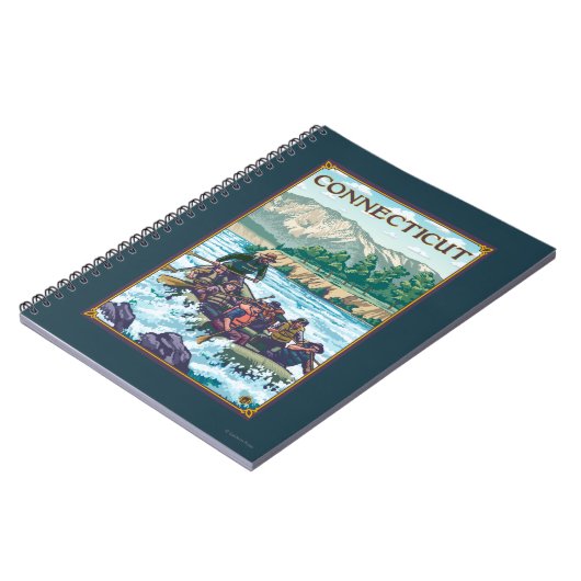 Rafting-Szene Notizblock (Linke Seite)