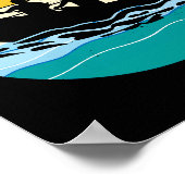 Rafting Team Raft White Water Rafter Paddel Retro Poster (Ecke)