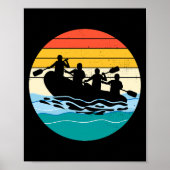 Rafting Team Raft White Water Rafter Paddel Retro Poster (Vorne)
