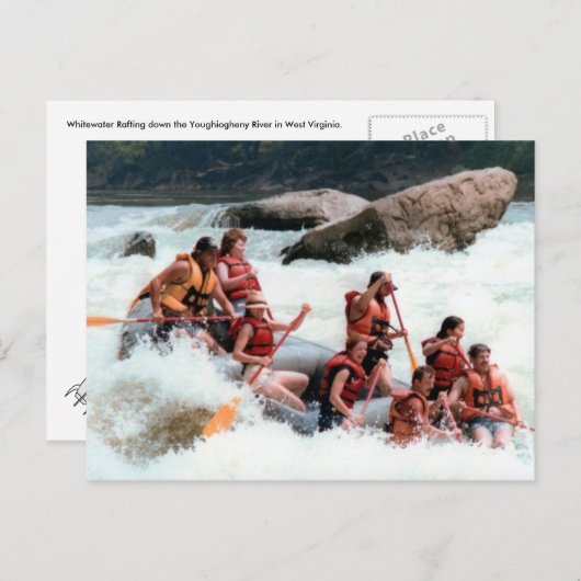 Rafting the Youghgieny Postkarte (Vorne/Hinten)