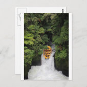 Rafting über den Wasserfall Neuseeland Postkarte (Vorne/Hinten)