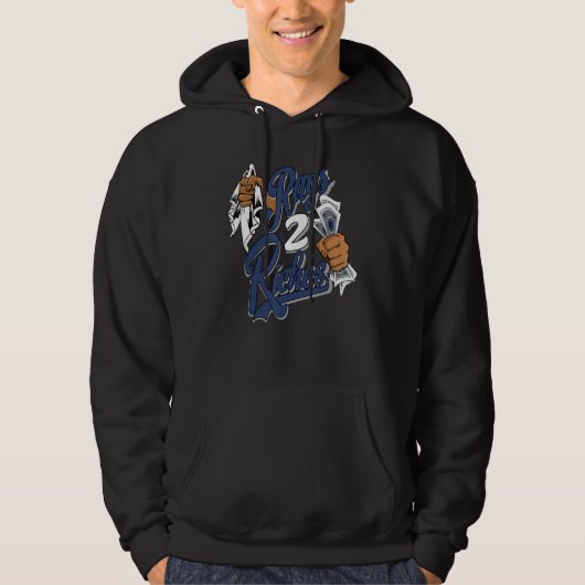Rag 2 Riches Midnight Navy 4s Matching Hoodie (Vorderseite)