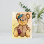 Rag Doll Bear Miss You Postcard Postkarte (Stehend Vorderseite)