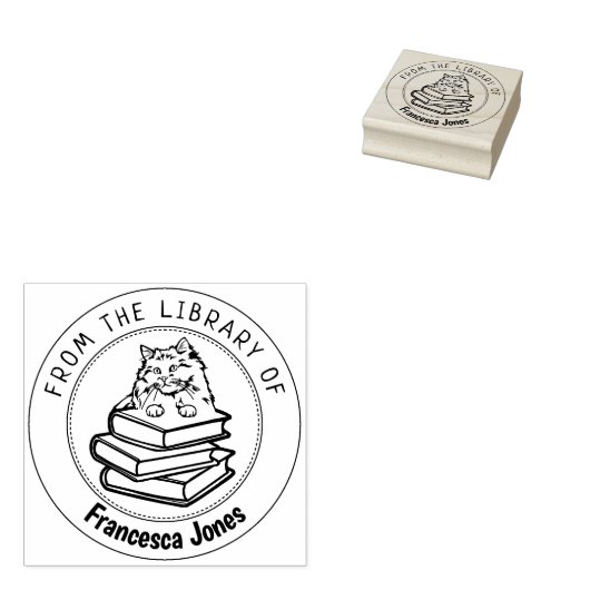 Rag Doll Cat, Buch aus der Bibliothek von Gummistempel (Stempel)