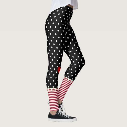 Rag Doll Polka Punkte, Streifen und Herzen Leggings (Rechts)