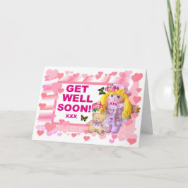RAG DOLL & TEDDY Get Well Card Karte