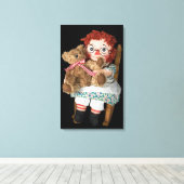 Rag Doll und Teddy Bear Leinwanddruck (Insitu (Holzboden))
