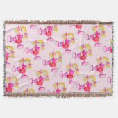 Rag doll Wasserfarbe Art rosa Muster werfen Decke (Vorderseite)