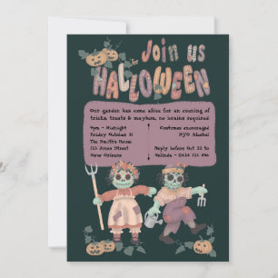 Rag Doll Zombies - Halloween-Einladung Einladung