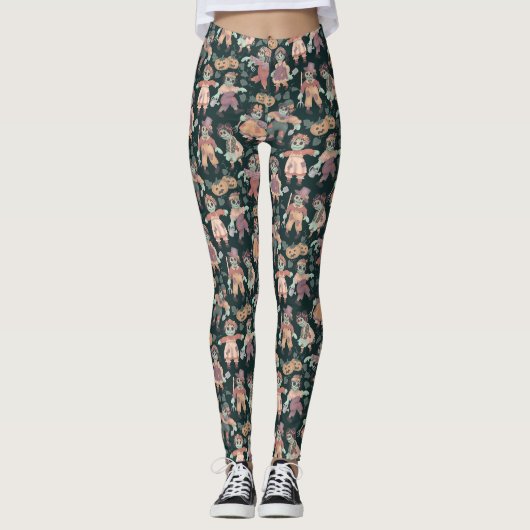 Rag Doll Zombies Halloween Leggings (Vorderseite)