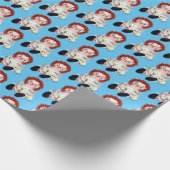 Rag-Puppe mit Gänseblauen Geschenkpapier (Ecke)