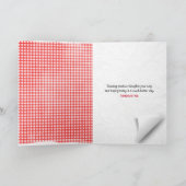 Rag-Puppe und Teddy-Bär mit Schaukelstuhl Karte (Innenseite)