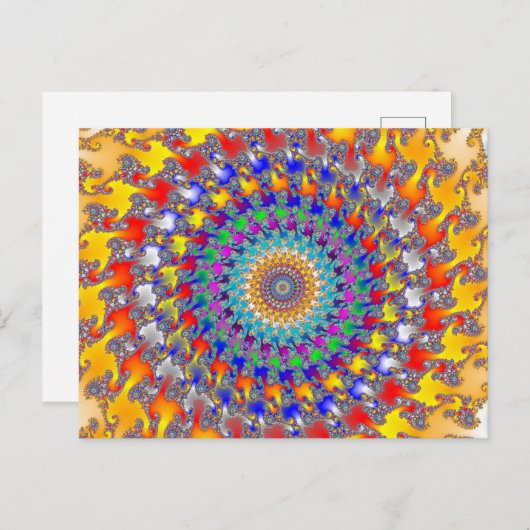 Rag Rug Fraktal Postkarte (Vorne/Hinten)