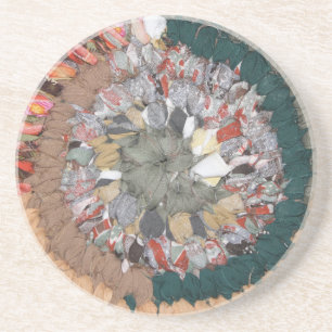 Rag Rug Weave Boho Sandstone Untersetzer