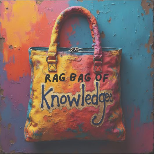 Rag-Sack mit Wissen Aufkleber (Vorderseite)