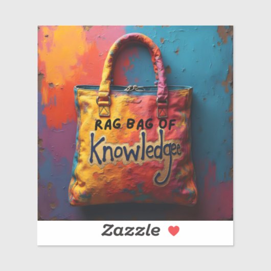 Rag-Sack mit Wissen Aufkleber (Blatt)