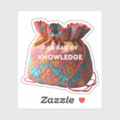 Rag-Sack mit Wissen Aufkleber (Blatt)