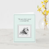 Raga Muffin Cat Beileid Faltkarte Karte (Gelbe Blume)