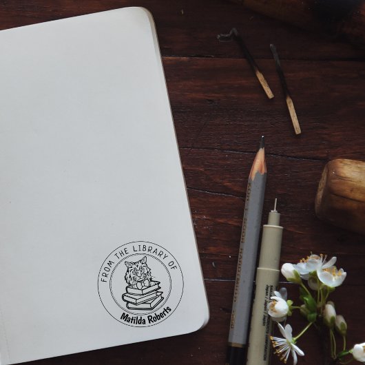 Ragamuffin Cat, Buch aus der Bibliothek Gummistempel