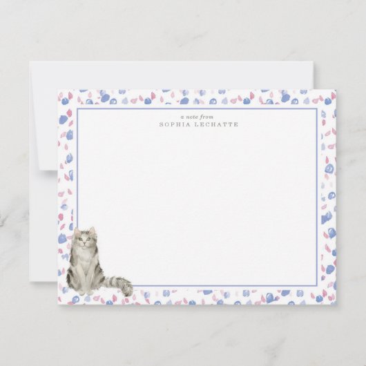Ragamuffin Cat Personalisiert Stationery Mitteilungskarte (Vorderseite)