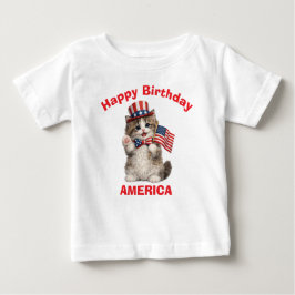 Ragamuffin-Kätzchen (1i) Patriotisches Kinder-T-Sh Baby T-shirt
