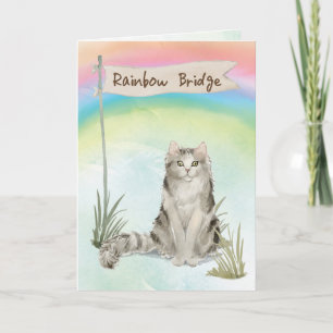Ragamuffin Katze Beileid über Regenbogenbrücke Karte