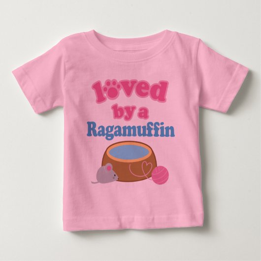 Ragamuffin-Katzen-Zucht geliebt durch ein Geschenk Baby T-shirt (Vorderseite)