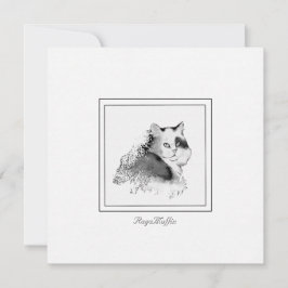 RagaMuffin Katzenkohle gezeichnet Mitteilungskarte