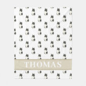 Ragamuffin Tuxedo Mittelhaarkatze Fleecedecke (Vorderseite)