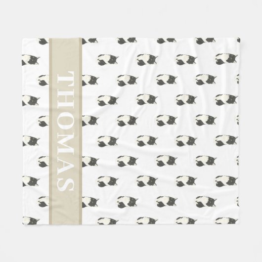 Ragamuffin Tuxedo Mittelhaarkatze Fleecedecke (Vorderseite (Horizontal))