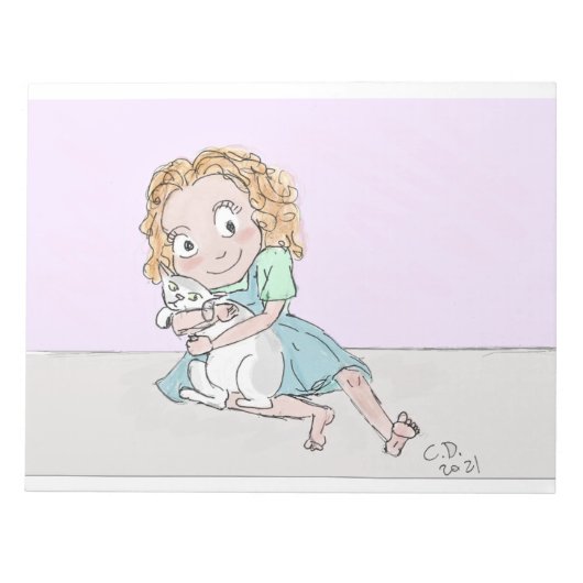 Ragamuffins blonde Schwanzes&Tots Notizblock (Vorderseite)