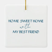 Ragdol Cat in Window Zuhause Sweet Zuhause Keramikornament (Rückseite)