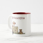 Ragdoll Biene mein Valentinsgruß Zweifarbige Tasse (Vorderseite Links)