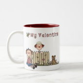 Ragdoll Biene mein Valentinsgruß Zweifarbige Tasse (Links)