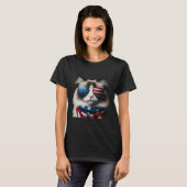 Ragdoll Cat 4. Juli Independence Day Ewner T-Shirt (Vorne ganz)