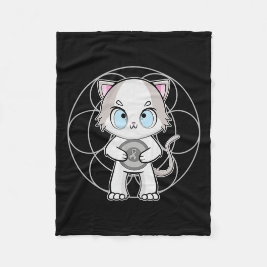 Ragdoll Cat Anime Kitten Dyslexie Bewusstsein Fleecedecke (Vorderseite)