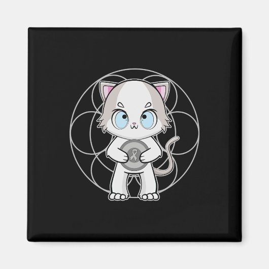 Ragdoll Cat Anime Kitten Dyslexie Bewusstsein Magnet (Vorne)